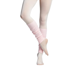 Load image into Gallery viewer, Female model wearing MONDOR 16" Legwarmers, style 252, colour True Pink-01.