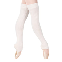 Load image into Gallery viewer, Female model wearing MONDOR 24" Legwarmers, Style: 253, Colour: White-56, View: Side.