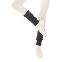 Load image into Gallery viewer, Female model wearing MONDOR Junior 10&quot; Legwarmers - Kids, Style: 261, Colour: Black-52.
