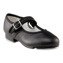 Load image into Gallery viewer, Product image of: CAPEZIO Mary Jane Tap Shoe - Kids, Style: 3800C, Color: Black, 45 degree side view.