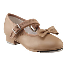 Load image into Gallery viewer, Product image of: CAPEZIO Mary Jane Tap Shoe - Kids, Style: 3800C, Color: Caramel, 45 degree side view.