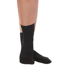 Load image into Gallery viewer, Female model wearing APOLLA Performance Crew Support Socks. Style: Performance. Color: Black. View: Front, Side.