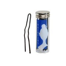 Load image into Gallery viewer, Product image of: BUNHEADS Hairpins (package with 1 open hairpin), Style: BH436-BH442, Color: Black, Front view.
