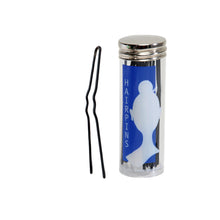 Load image into Gallery viewer, Product image of: BUNHEADS Hairpins (package with 1 open hairpin), Style: BH435-BH441, Color: Brown, Front view.