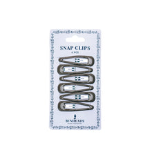 Load image into Gallery viewer, Product image of: BUNHEADS Snap Clips (packaged), Style: BH1513, Colors: Light Brown, Top view.