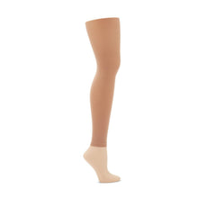 Load image into Gallery viewer, Product image of: CAPEZIO Ultra Soft Footless Tight With Self Knit Waistband, Style: 1917, Color: Light Suntan, View: Side View.