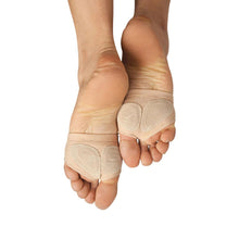 Load image into Gallery viewer, Female model wearing CAPEZIO Jelz Footundeez, Style: H07G, Color: Nude, View: Bottom.