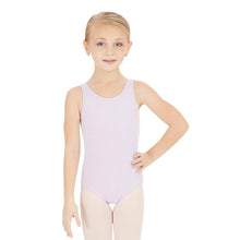 Load image into Gallery viewer, Female model wearing Capezio High-Neck Tank Leotard, style CC201C in color lavender, front view.