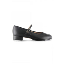 Load image into Gallery viewer, Product image of Bloch Girls Tap On Leather Tap Shoe, style S0302G, shown in color black, side view.