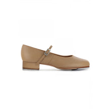Load image into Gallery viewer, Product image of Bloch Girls Tap On Leather Tap Shoe, style S0302G, shown in color tan, side view.
