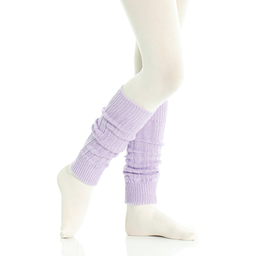 Female model wearing MONDOR Junior Legwarmers, Style: 251, Colour: Lilac-LP.