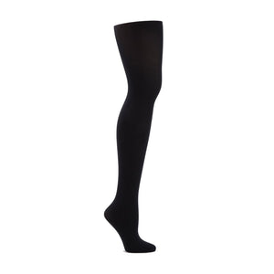 Product image of CAPEZIO Seamless Ultra Soft Footed Tight, style 1915, colour black, side view.