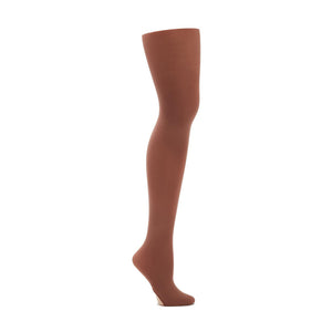 Product image of CAPEZIO Ultra Soft Transition Tight, style 1916, colour mocha, side view.