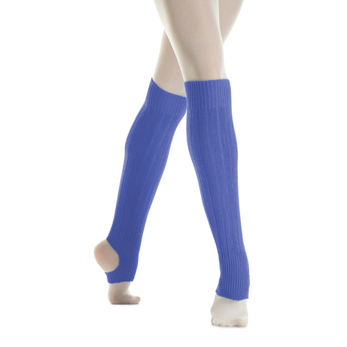 Female model wearing MONDOR Stirrup Legwarmers, Style: 255, Colour: Hydrange-H2.