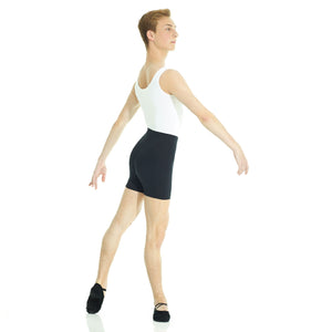 Male model wearing Mondor Matrix Short, style 3537, color black, back view.