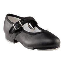 Load image into Gallery viewer, Product image of: CAPEZIO Mary Jane Tap Shoe - Kids, Style: 3800C, Color: Black, 45 degree side view.
