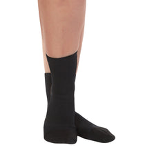 Load image into Gallery viewer, Female model wearing APOLLA Performance Crew Support Socks. Style: Performance. Color: Black. View: Front, Side.
