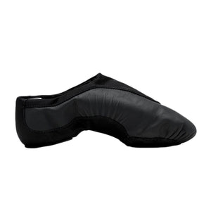 Product image of BLOCH Pulse Leather Jazz Shoe, Style: S0470G, Color: Black, View: Side.
