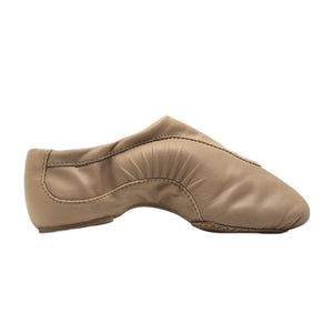 Product image of BLOCH Pulse Leather Jazz Shoe, Style: S0470G, Color: Tan, View: Side.