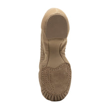 Load image into Gallery viewer, Product image of BLOCH Pulse Leather Jazz Shoe, Style: S0470L, Color: Tan, View: Bottom.
