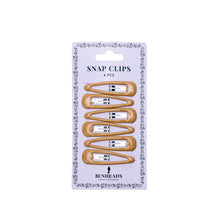 Load image into Gallery viewer, Product image of: BUNHEADS Snap Clips (packaged), Style: BH1512, Colors: Blonde, Top view.
