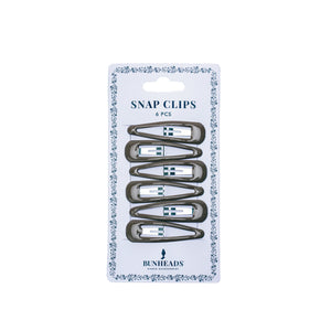 Product image of: BUNHEADS Snap Clips (packaged), Style: BH1513, Colors: Light Brown, Top view.