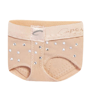 Product image of CAPEZIO Rhinestone Footundeez, Style: H07R, Color: Nude, View: Top.