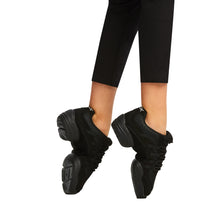 Load image into Gallery viewer, Female model wearing Capezio Rock It Dansneaker, style SD24C, color black.
