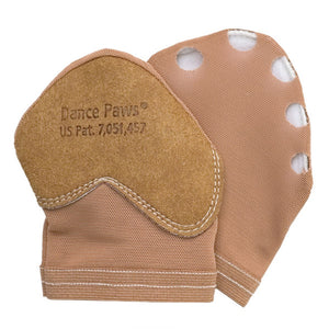Product image of Dance Paws Original Shoe, colour dark nude, front & back view.
