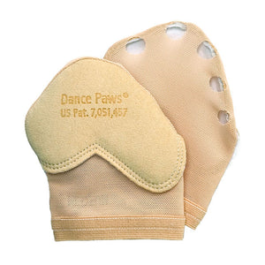 Product image showing Dance Paws Original Shoe, colour light nude, bottom & top view.