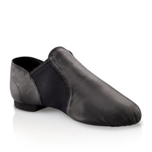 Load image into Gallery viewer, Product image of Capezio Jazz Slip On Shoe, style EJ2, colour black, 45 degree view.

