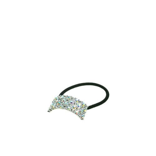Product image of: FH2 Curved AB Rhinestone Ponytail Holder, Style: AZ0013-1 Color: Mixed, View: Top.