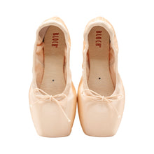 Load image into Gallery viewer, Product image of Bloch Eurostretch Pointe Shoe, style S0172L, colour pink satin, top view.
