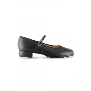 Product image of Bloch Ladies Tap On Leather Tap Shoe, style S0302L, shown in color black, side view.