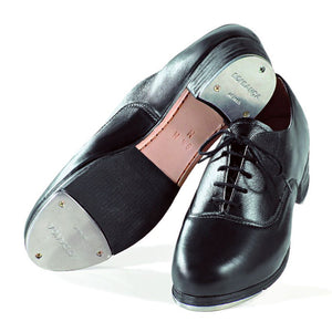Product image of: SO DANCA Premium Lthr Pro Tap Shoe, Style: TA700 / TA800, Color: Black, View: Front, Bottom.