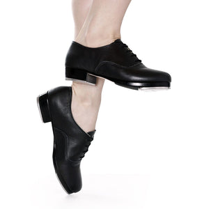 Product image of: SO DANCA Premium Lthr Pro Tap Shoe, Style: TA700 / TA800, Color: Black, View: Side.